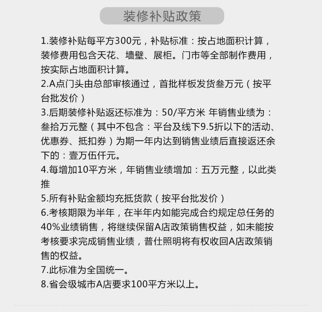 【普仕照明】-A店加盟简介