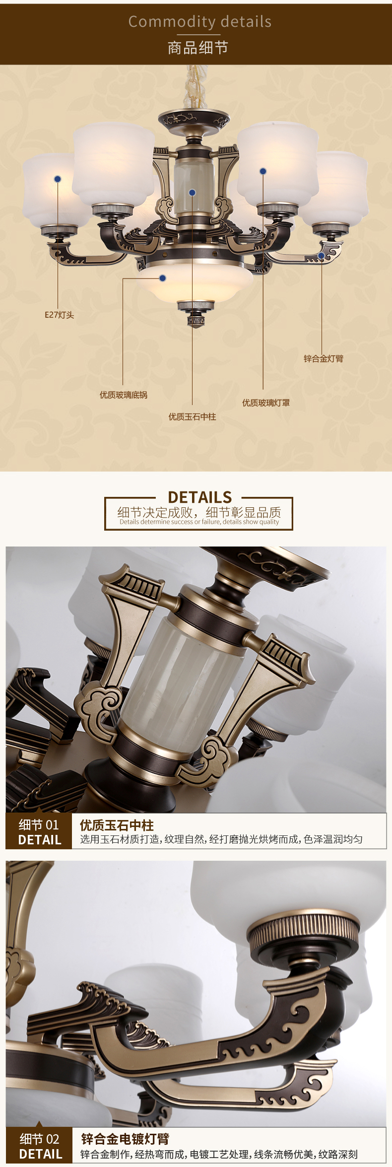 [E淘-灯饰]中式、欧式风格 — — 兢邦 新品上架！