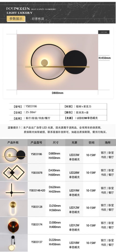 【E淘-灯饰上新】现代风格品牌 —勇上照明