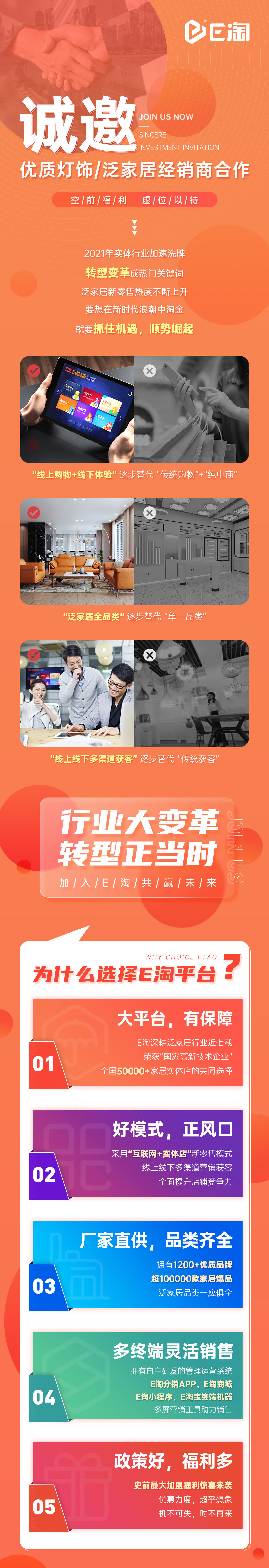 E淘诚邀优质灯饰/泛家居经销商合作，空前福利，虚位以待……